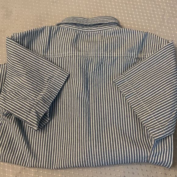 EUC Boys U.S. Polo Assn. Short Sleeve Oxford Green and White Size 8 - Picture 5 of 5